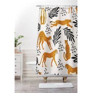 Society6 NWT Cheetah Shower Curtain (art by BlueLeLa)